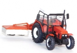 Zetor - unifikovaná řada I. 4x4 s ZTR-160 bubnovou řezačkou za traktor (model)