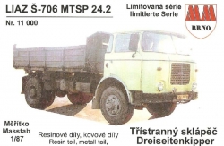 Liaz Š 706 MTS 24.2 4x4 třístanný sklápěč  (stavebnice)