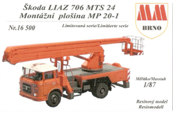 Škoda Liaz 706 MTS 24 montážní plošina MP20-1 (stavebnice)