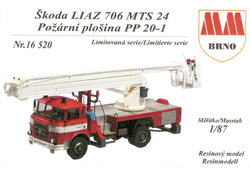 Škoda Liaz 706 MTS 24 požární plošina PP20-1 (stavebnice)