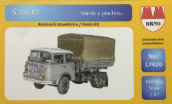 Š 706 RT - krátký valník s vysokou plachtou (stavebnice 1:87)
