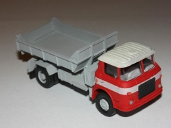 LIAZ MTSP24 lanový nosič kontejnerů s nízkým kontejnerem červený (model) 