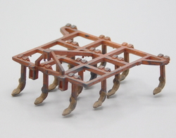 FORTSCHRITT B365A těžký kultivátor hnědý patina (3D tisk model)