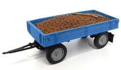 Traktorový vlek 3,5 tuny s nákladem modrý (model)
