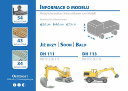 DH 112 čtyřkolový podvozek s hlubinnou lžící (model)