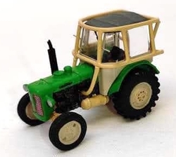 Zetor 50 Super s kabinou a ochranným rámem zelený (model)