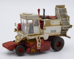 Řepný kombajn KS-6B hnědonobílý (patina model)
