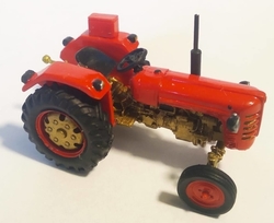 Zetor 3011 Traktor 4x2 bez kabiny červený (model)