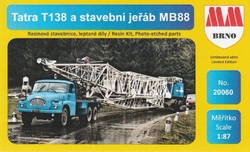 MB 88 stavební příhradový jeřáb a Tatra T138 (stavebnice)