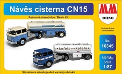 Jednoosá návěsová cisterna CN 15 s obtisky (stavebnice typ 2)