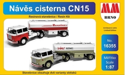 Jednoosá návěsová cisterna CN 15 s obtisky (stavebnice typ 1)