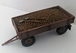 Traktorový vlek 3,5 tuny s nákladem (hnědá patina model)
