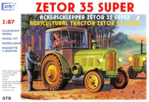 Zetor 35 Super s kabinou (stavebnice v měřítku1:87)