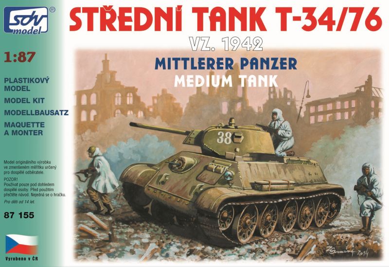 T-34/76 vz. 1942 (stavebnice 1:87)