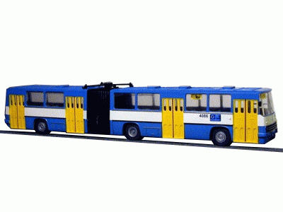 Kloubový autobus IKARUS 280 provedení DP Ostrava (model 1:87)