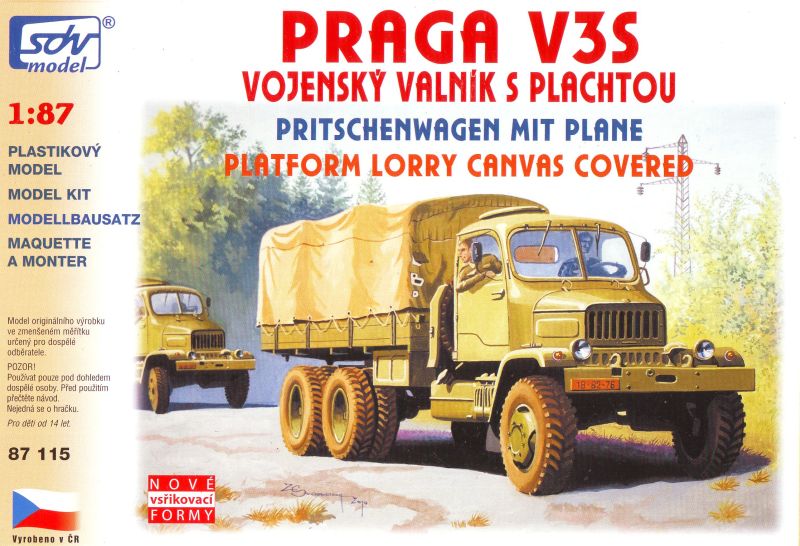 Praga V3S vojenský valník s plachtou
