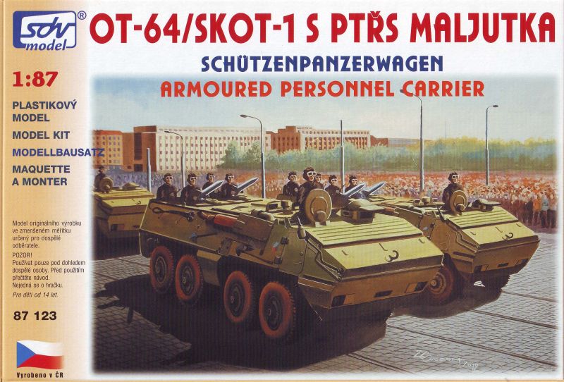 OT-64 Skot s protitankovými střelami Maljutka (stavebnice)