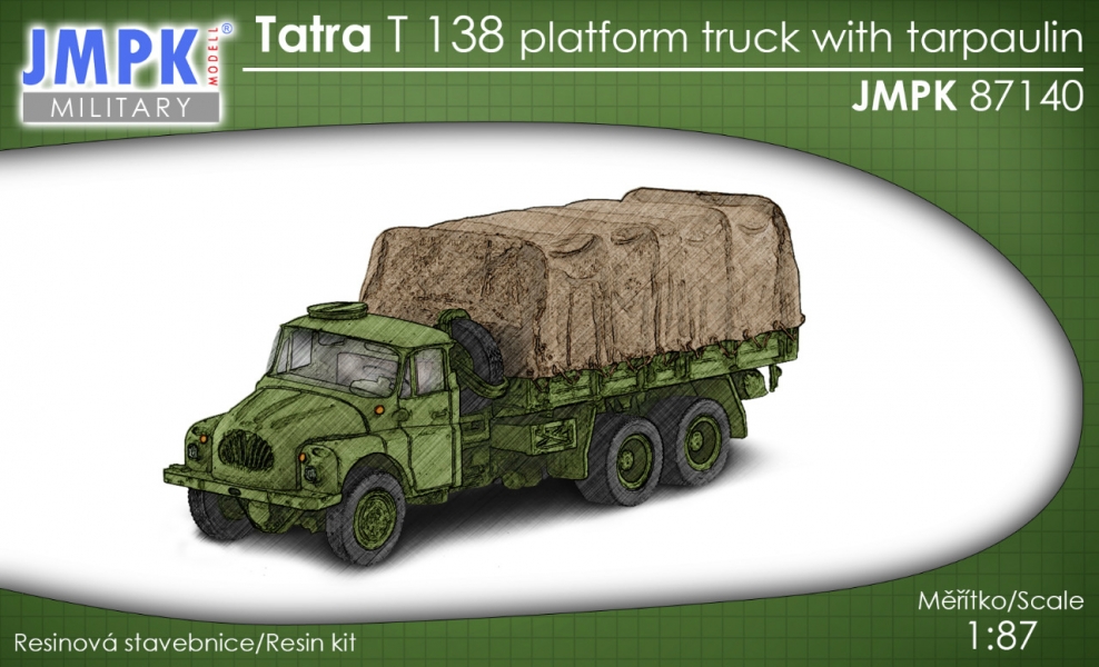 Tatra T 138 VN valník s plachtou - stavebnice