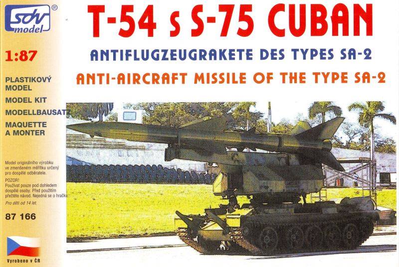 Protiletadlový systém S-75 Cuban na podvozku T-54 (stavebnice 1:87)