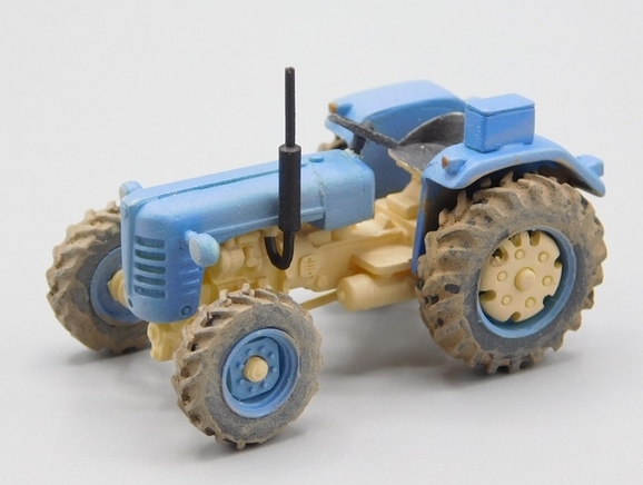 Zetor 3045 Traktor 4x4 bez kabiny modrý (patina model)