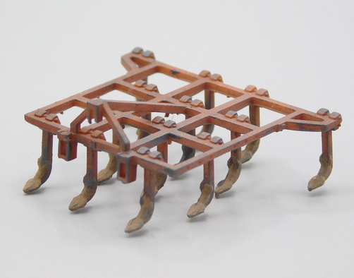 FORTSCHRITT B365A těžký kultivátor hnědý patina (3D tisk model)