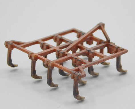 FORTSCHRITT B365A těžký kultivátor hnědý patina (3D tisk model)
