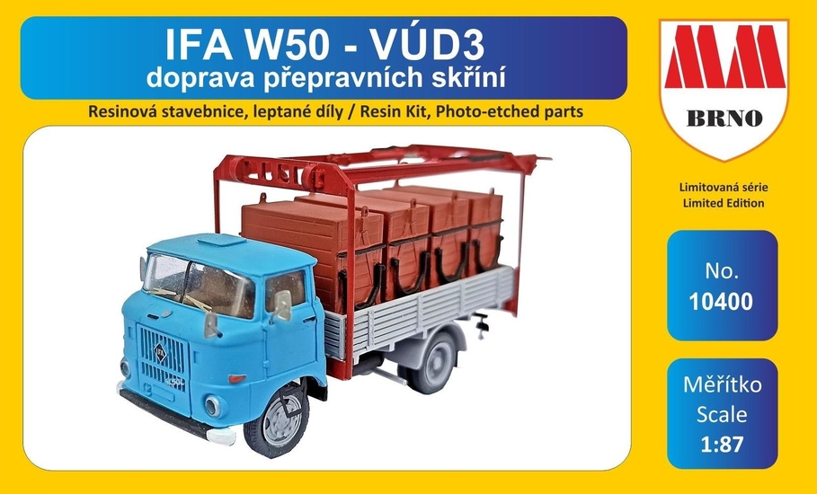 IFA W-50 VÚD3 doprava přepravních skříní (stavebnice)