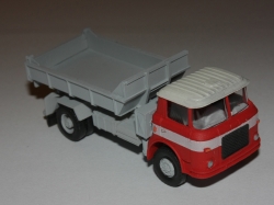 LIAZ MTSP24 lanový nosič kontejnerů se dvěma kontejnery červený (model)