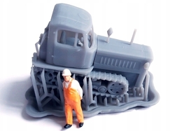 DT75 pásový traktor (3D tisk stavebnice)