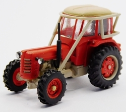 Zetor 4045 Traktor 4x4 s malou kabinou a ochranným rámem (červený model)